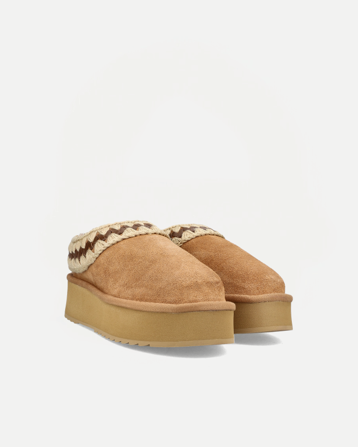 PLATFORM CLOG SUEDE LEATHER | Savana