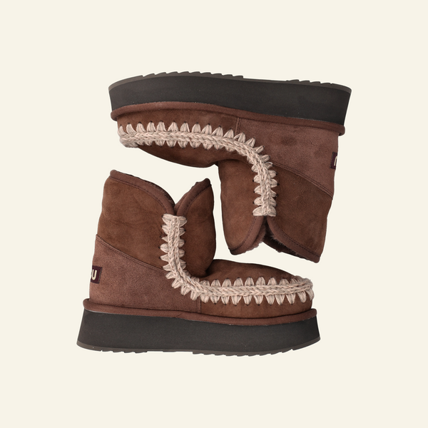 PLATFORM BOOT SUEDE | Brown Pepper