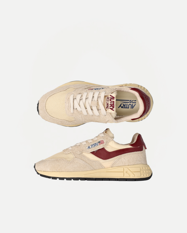 LOW SNEAKERS REELWIND UT25 | Suede/Mesh Ecru/ Ruby Wine