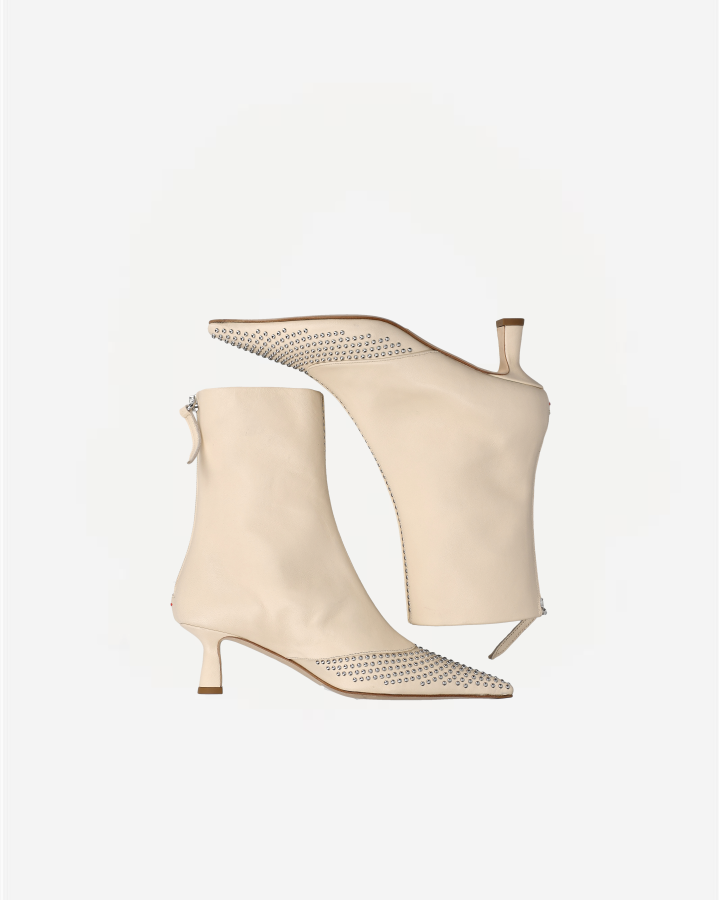 SILA MINI STUDS | Nappa Leather Creamy