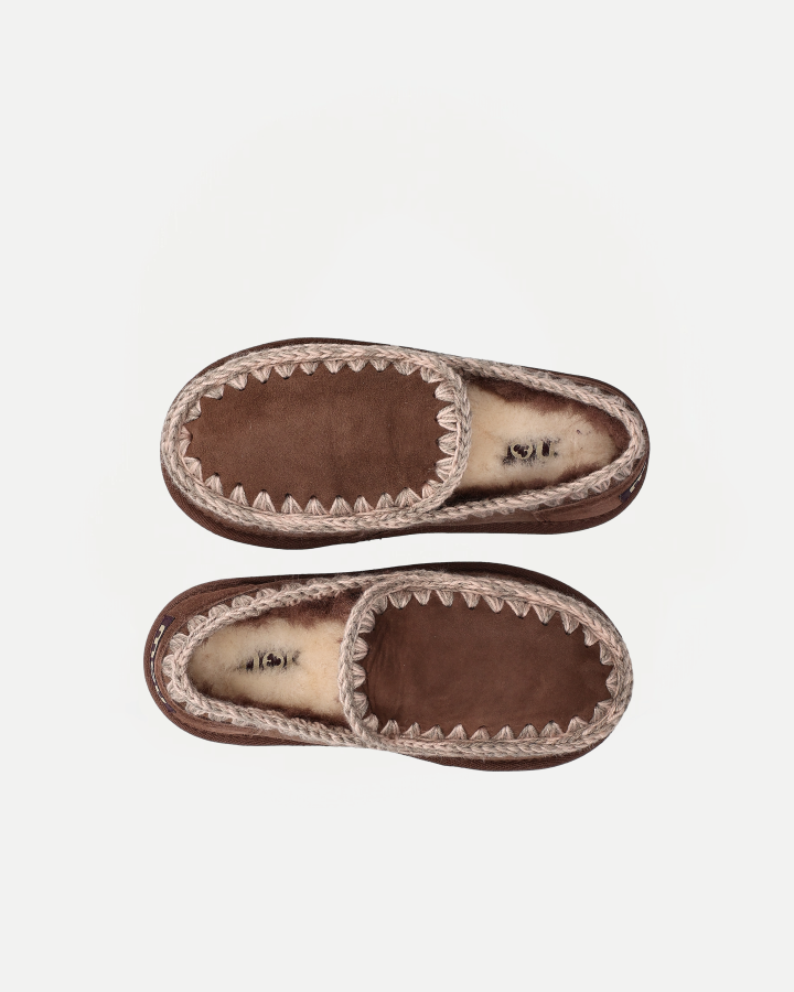 SLIPPER ESKIMO OVERSIZED STITCHING | Brown Pepper