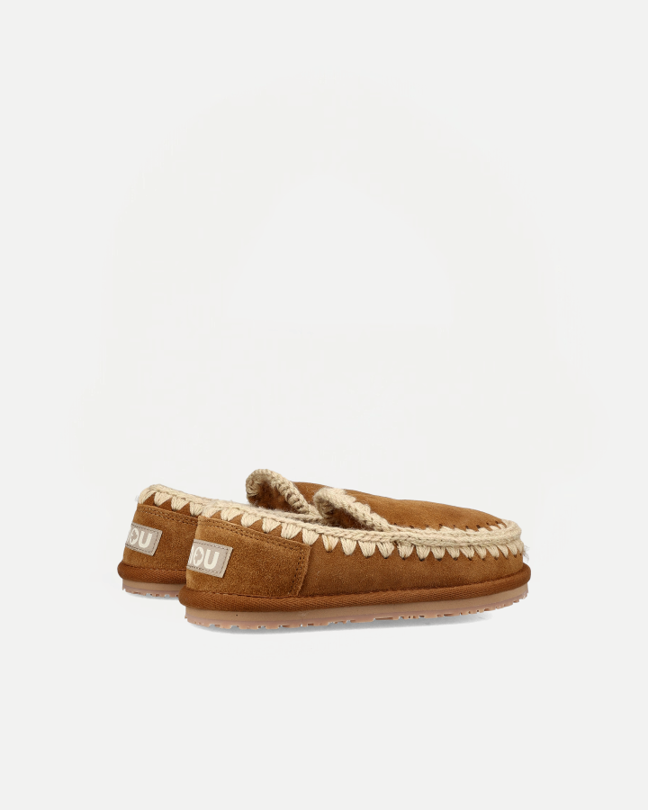 SLIPPER ESKIMO OVERSIZED STITCHING | Cognac