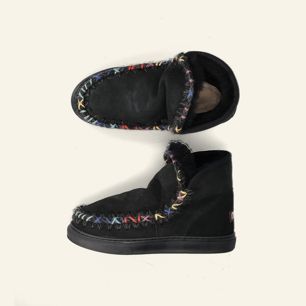 ESKIMO SNEAKER OVERSTICHING | Black