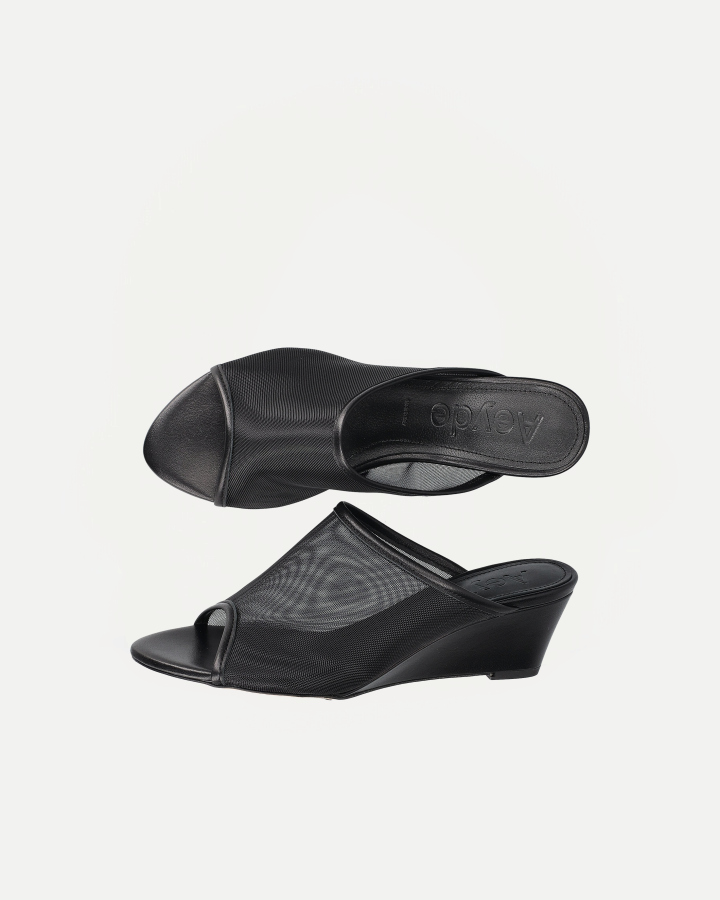 SUZANNE | Mesh Nappa Leather Black