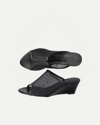 SUZANNE | Mesh Nappa Leather Black