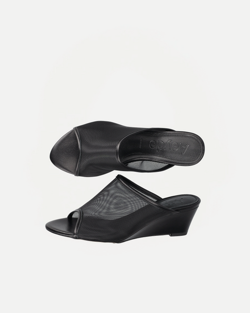 SUZANNE | Mesh Nappa Leather Black