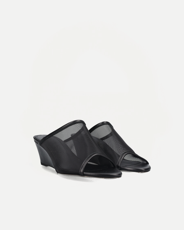 SUZANNE | Mesh Nappa Leather Black