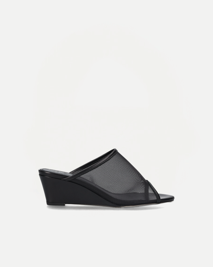 SUZANNE | Mesh Nappa Leather Black