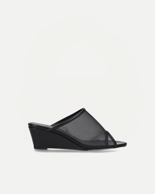 SUZANNE | Mesh Nappa Leather Black