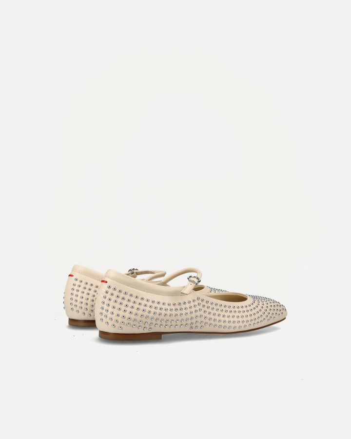 UMA MINI STUDS | Nappa Leather Creamy