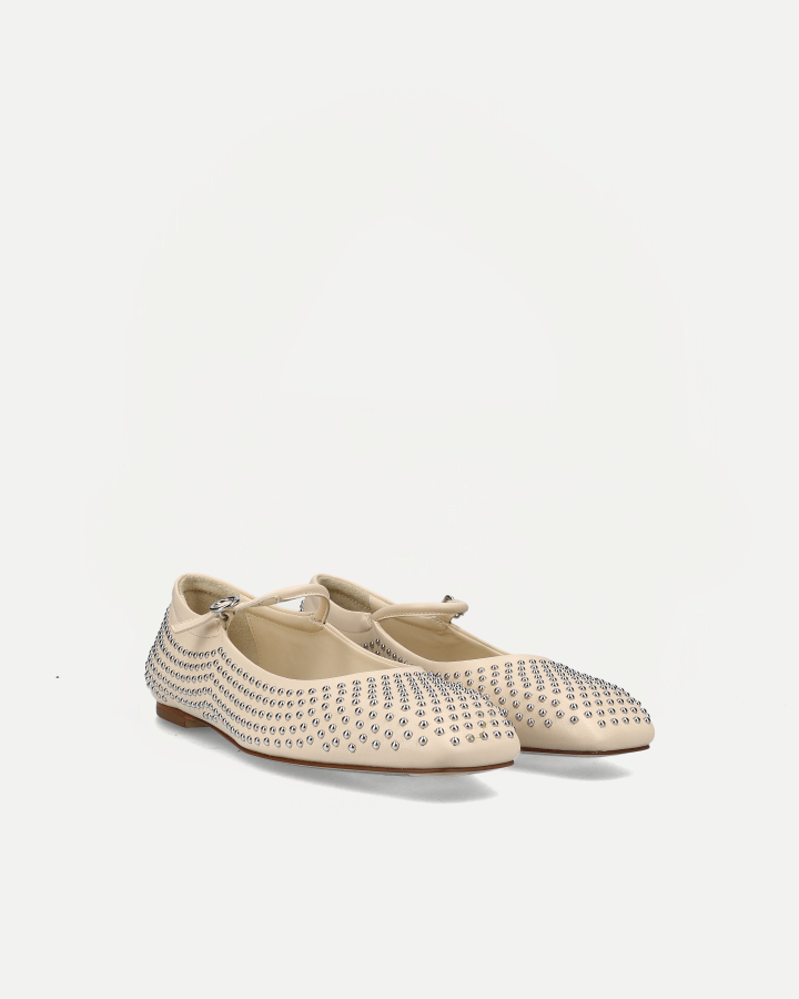 UMA MINI STUDS | Nappa Leather Creamy