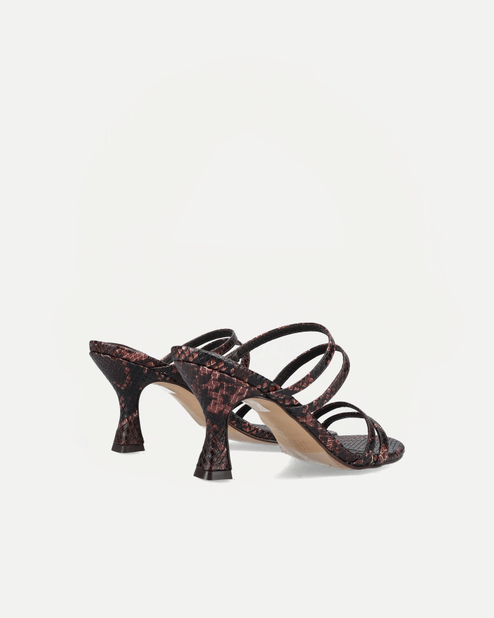 WEEKEND SNAKE-EFFECT SANDAL | BROWN