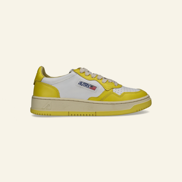 LOW SNEAKER 80's | Bicolor White/Yellow